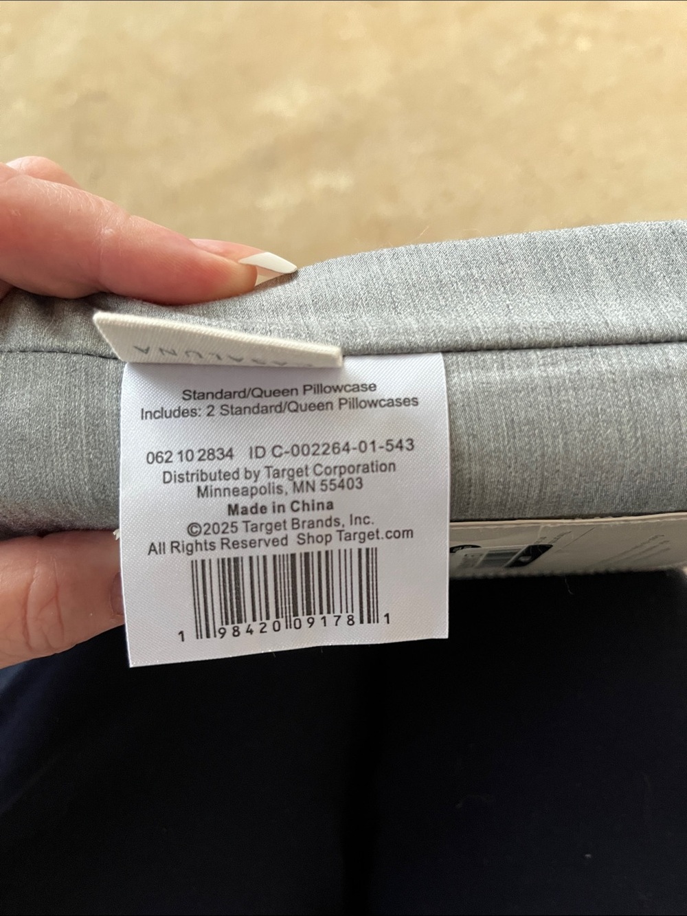 Casaluna Gray Sheet Set with Slate Blue Throw - Picture 4 of 5